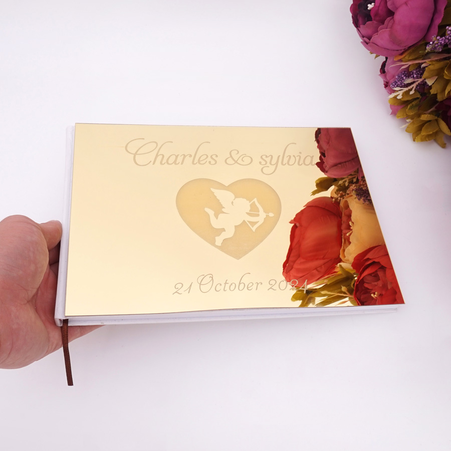 Personalized Guest Book - Livre d'or de mariage personnalisé avec