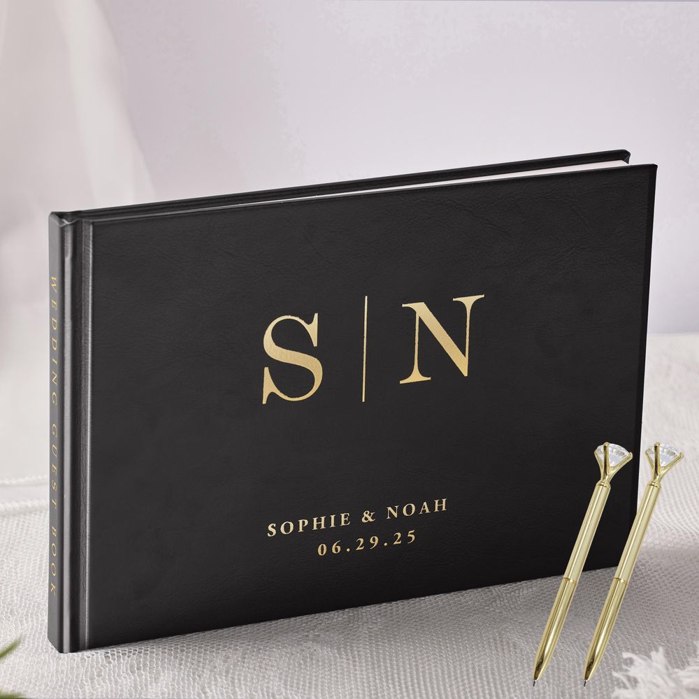 Personalized Guest Book - Livre d'or de mariage personnalisé, élégant,
