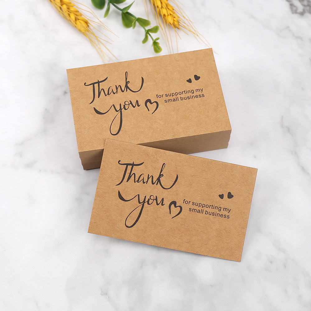 Wedding/Event Supply Store - Cartes de remerciement en papier Kraft,