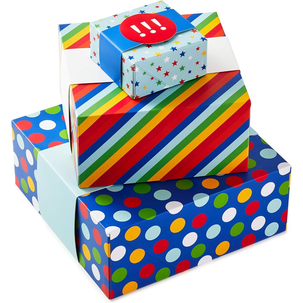 Wedding Packaging - Boîtes cadeaux colorées de tailles variées,