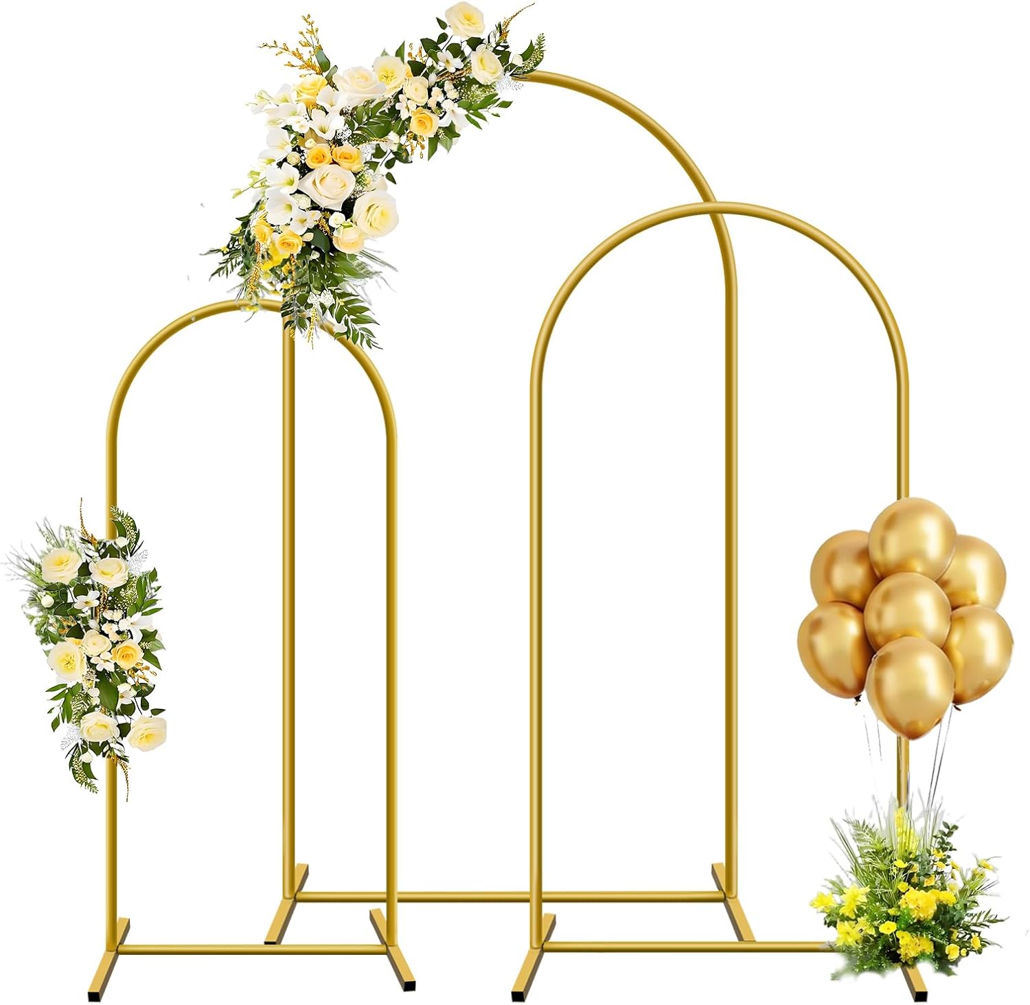 Wedding Support - Support d'arrière-plan en métal doré, 1