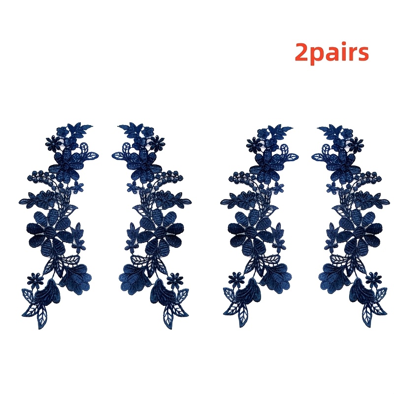 Wedding Dress Supply - 2 paires de décorations florales en