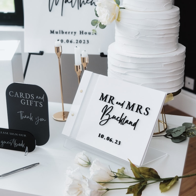 Boîte à cartes blanche pour ma - Personalized Guest Book avis et prix