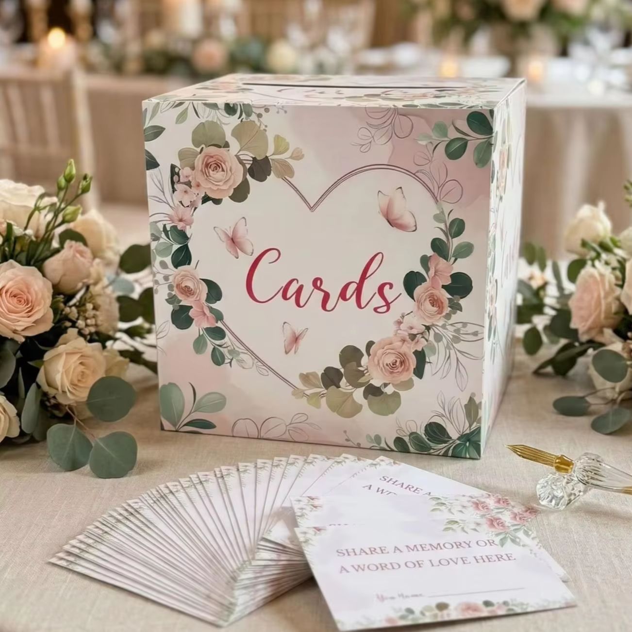 Boîte à cartes florale blanche - Wedding Supply.Box avis et prix